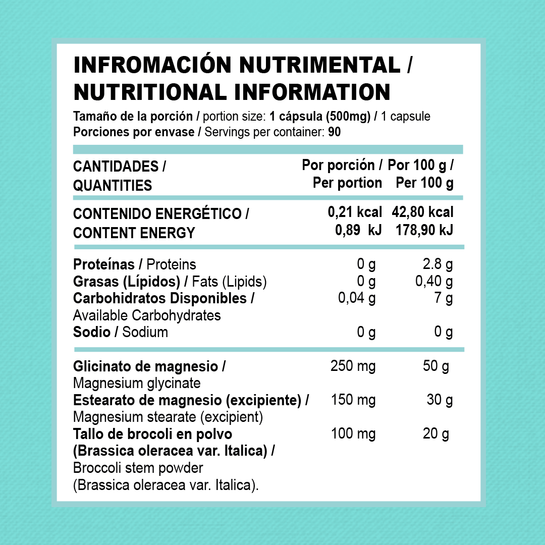 GLICINATO DE MAGNESIO DE 500MG