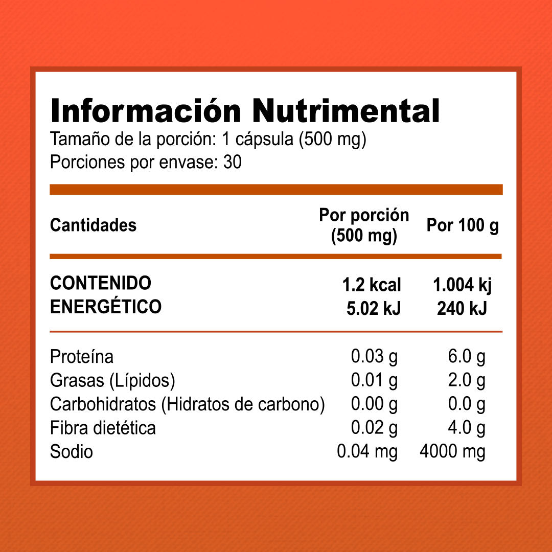 Bayas de Goji Orgánico 500 mg | 30 Cápsulas