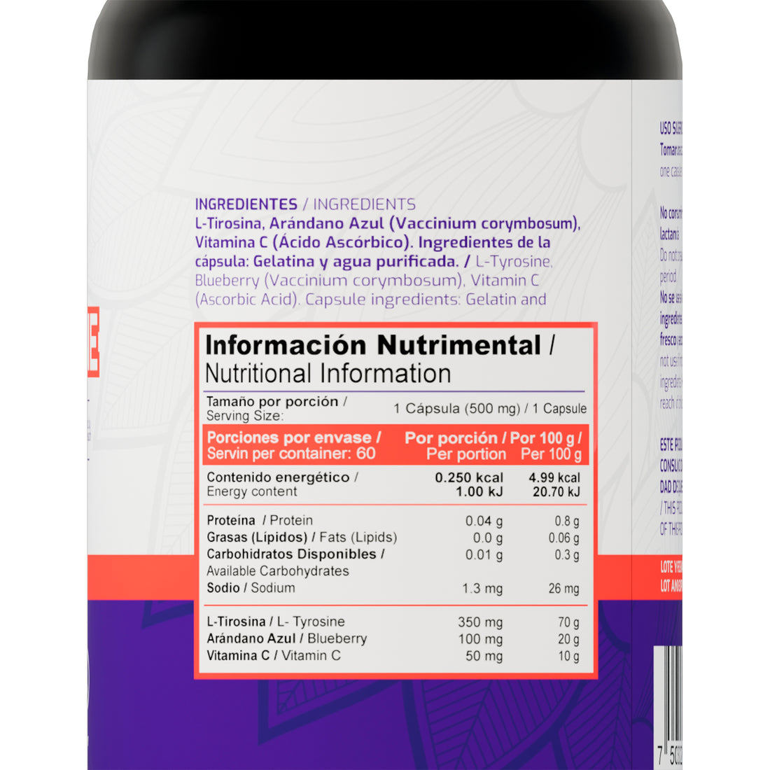 L-TYROSINE DE 500MG