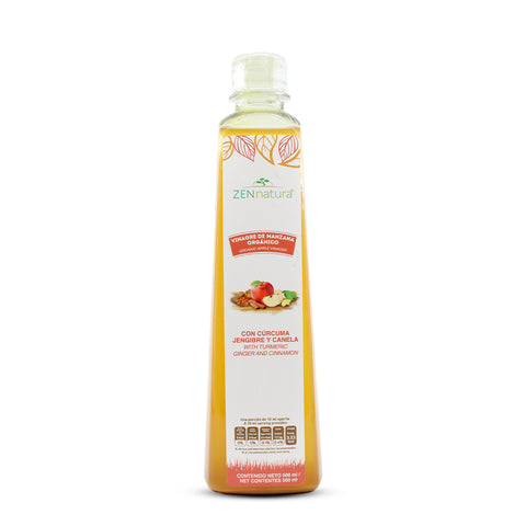 VINAGRE DE MANAZANA ORGÁNICO LIQUIDO DE 500ML