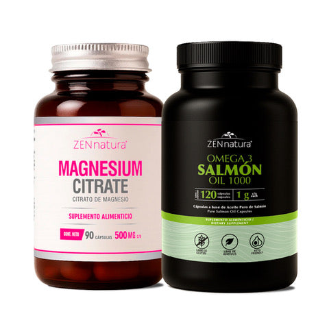 Citrato de Magnesio + Omega 3 Salmón