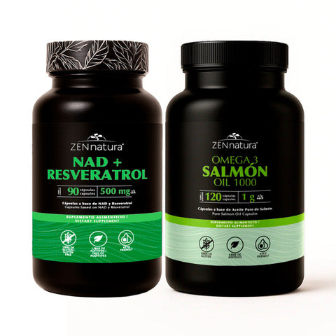 Omega 3 Salmón y NAD + Resveratrol
