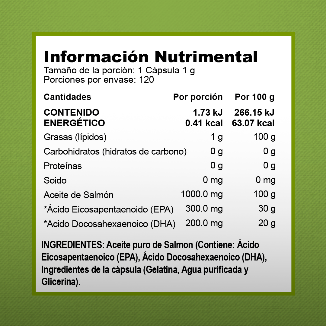 OMEGA 3 SALMON OIL DE 1GR