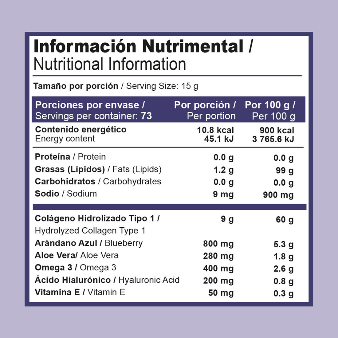 Ácido Hialurónico y Colágeno Hidrolizado | 1.1 kg (polvo)
