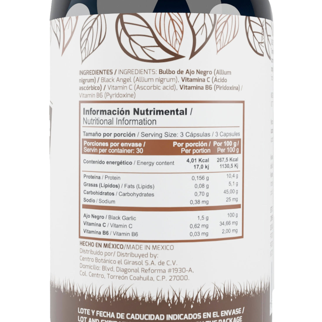 AJO NEGRO DE 500MG - ZenNaturaMX