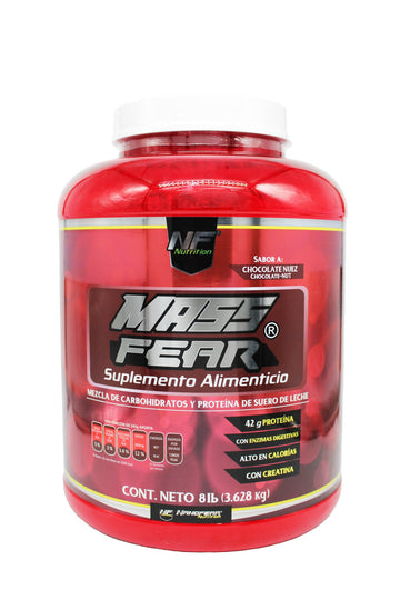 CARBOHIDRATOS Y PROTEÍNA DE SUERO DE LECHE NANO FEAR MASSFEAR 8LBS - ZenNaturaMX