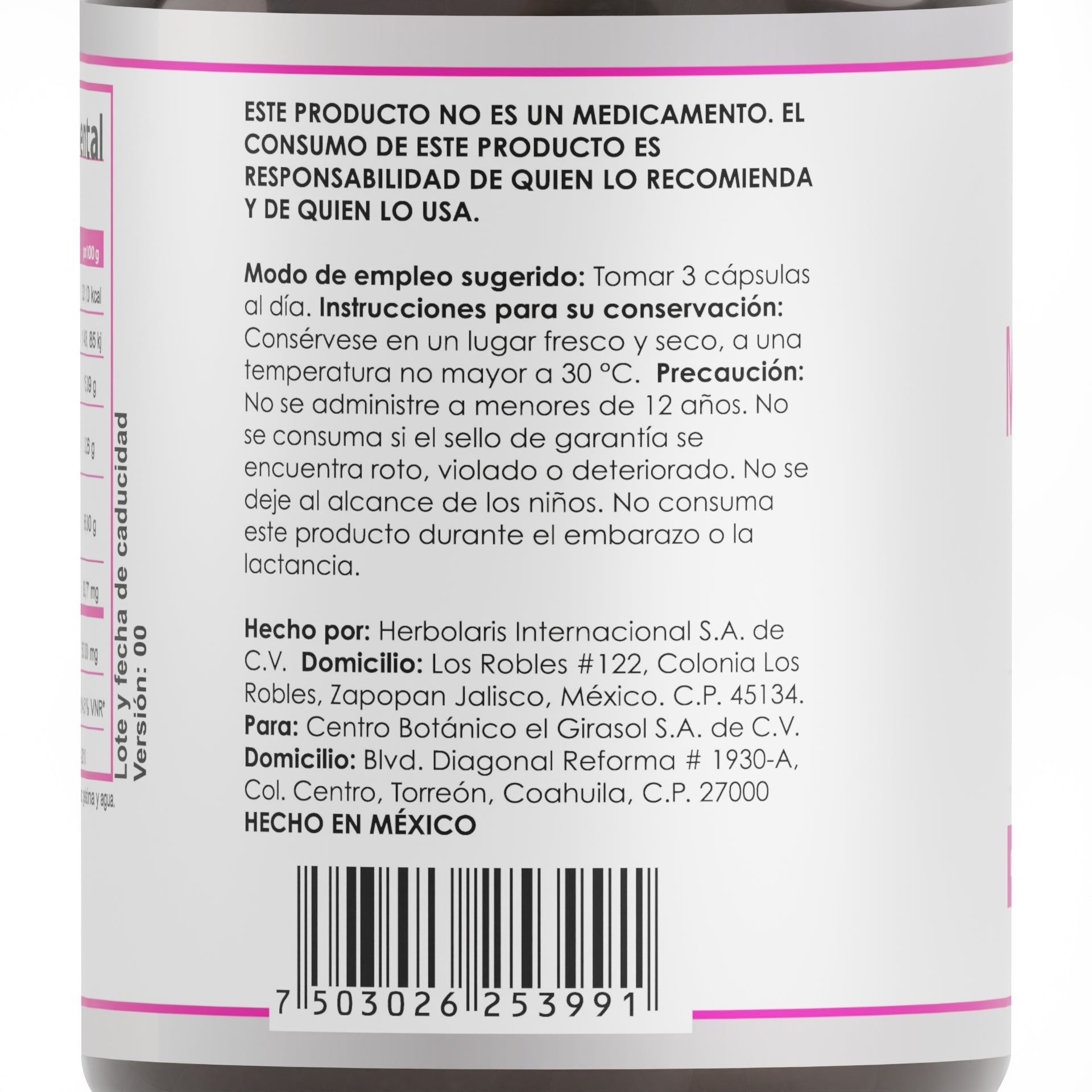 CITRATO DE MAGNESIO 250MG - ZenNaturaMX