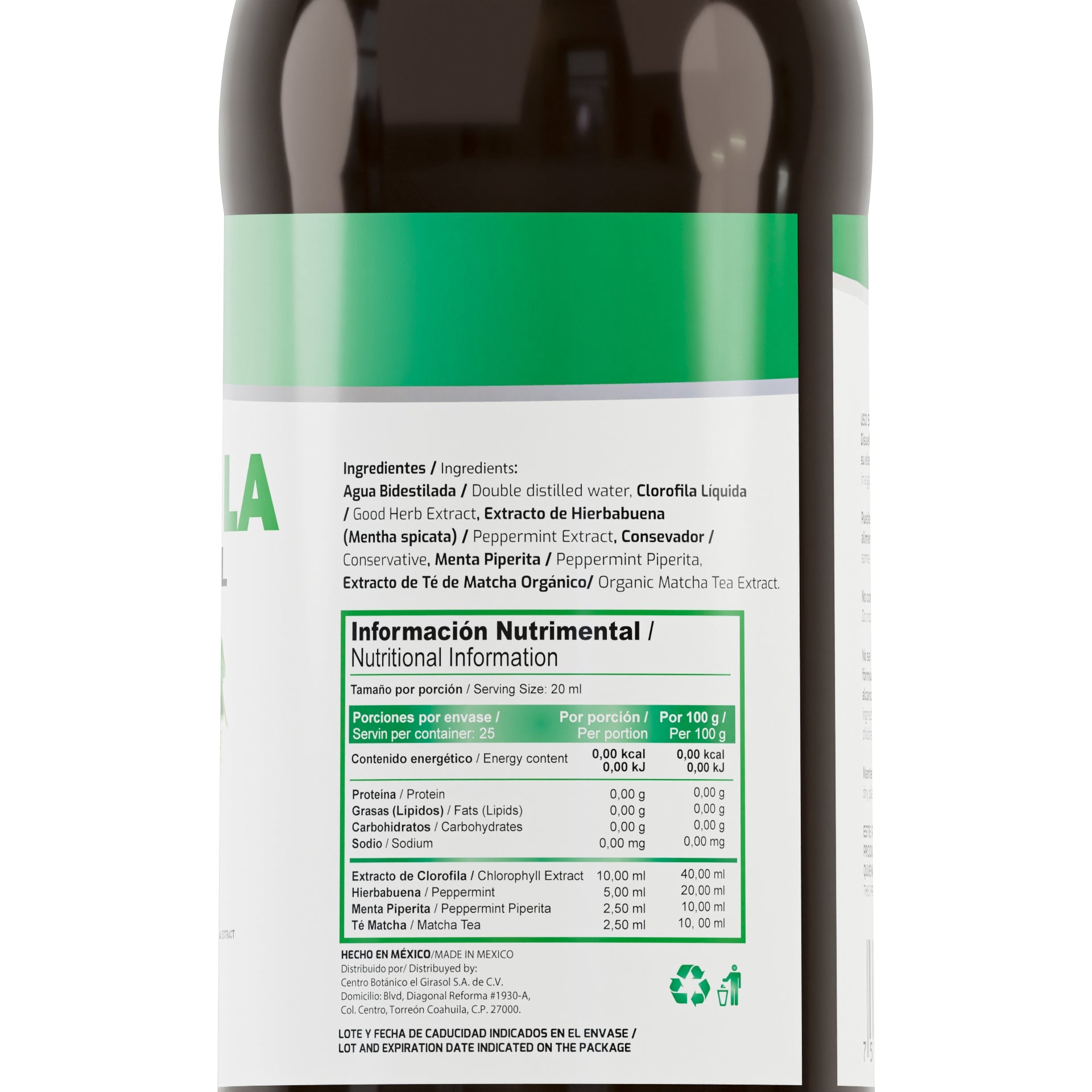 CLOROFILA LIQUIDA | 500MG - ZenNaturaMX