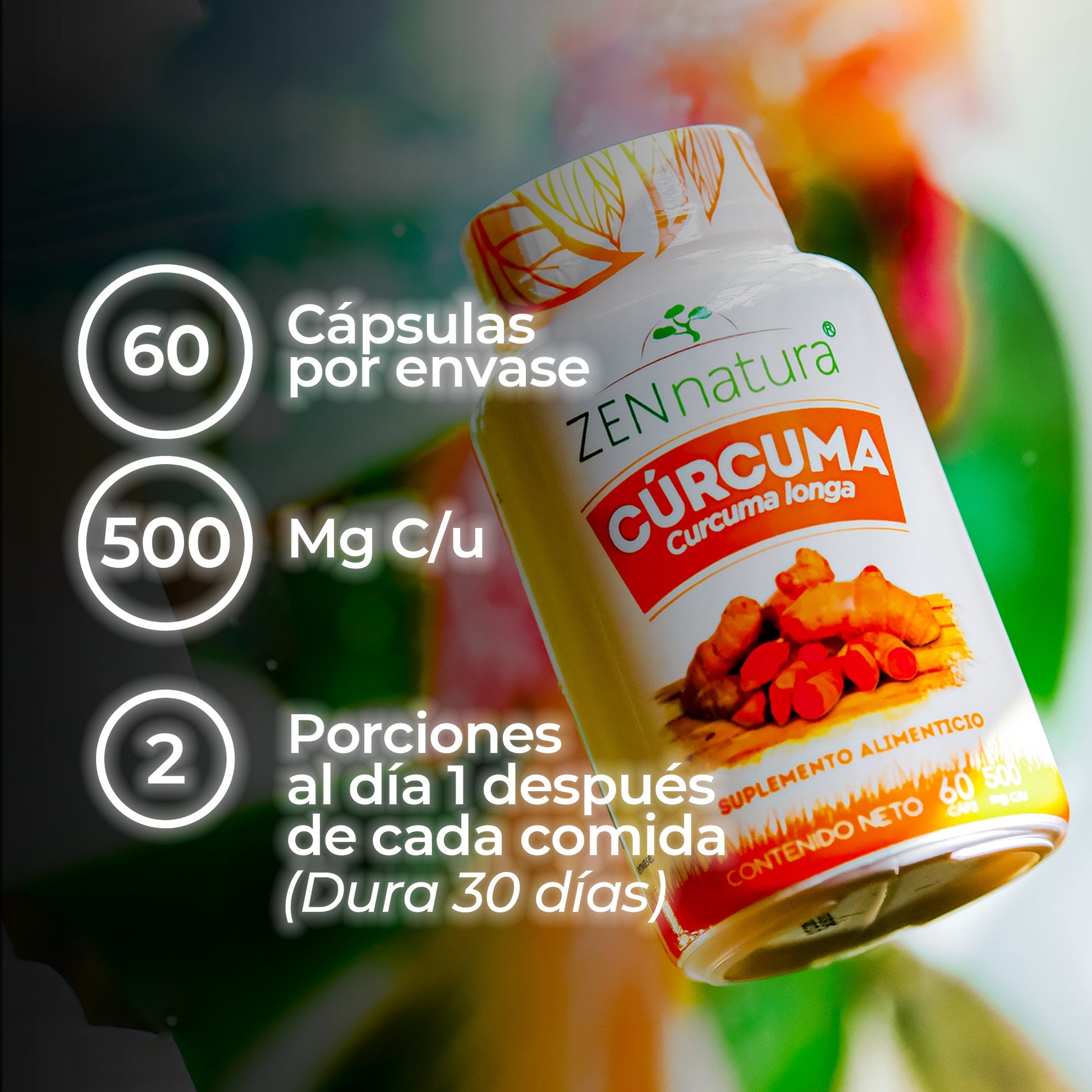 CURCUMA 500MG - ZenNaturaMX