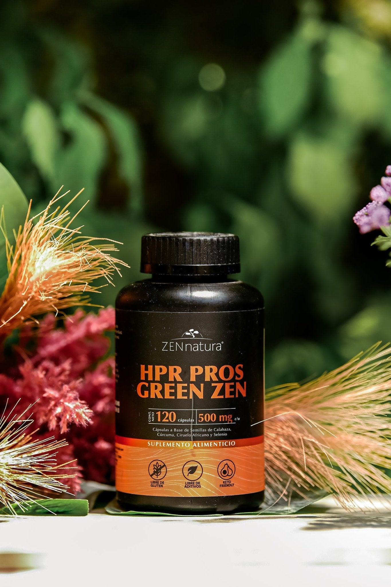 CÚRCUMA, SEMILLA DE CALABAZA, ARÁNANDO Y ZINC 500MG | HPR PROS GREEN - ZenNaturaMX