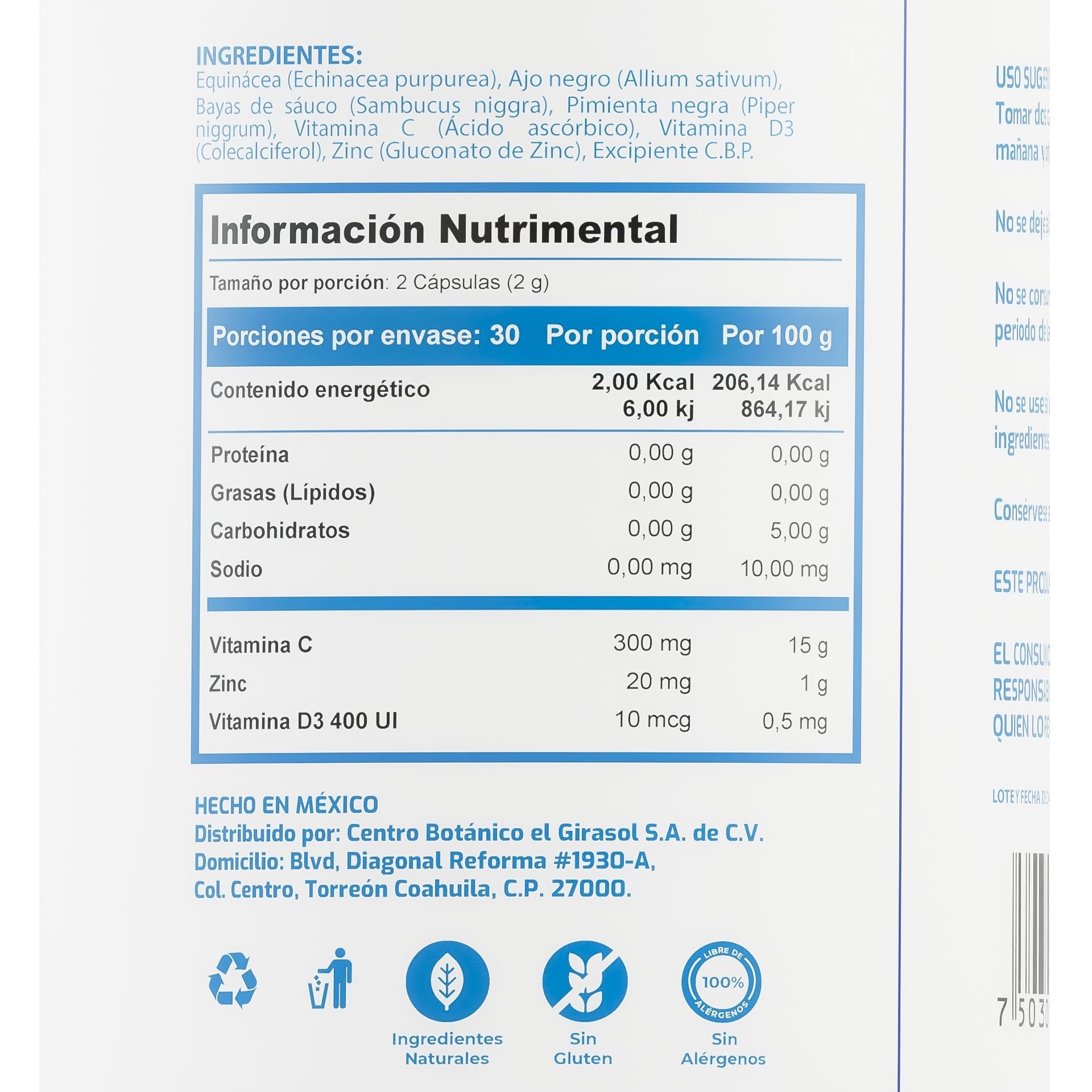 EQUINACEA Y VITAMINA C | 1,000MG ZENMUN - ZenNaturaMX