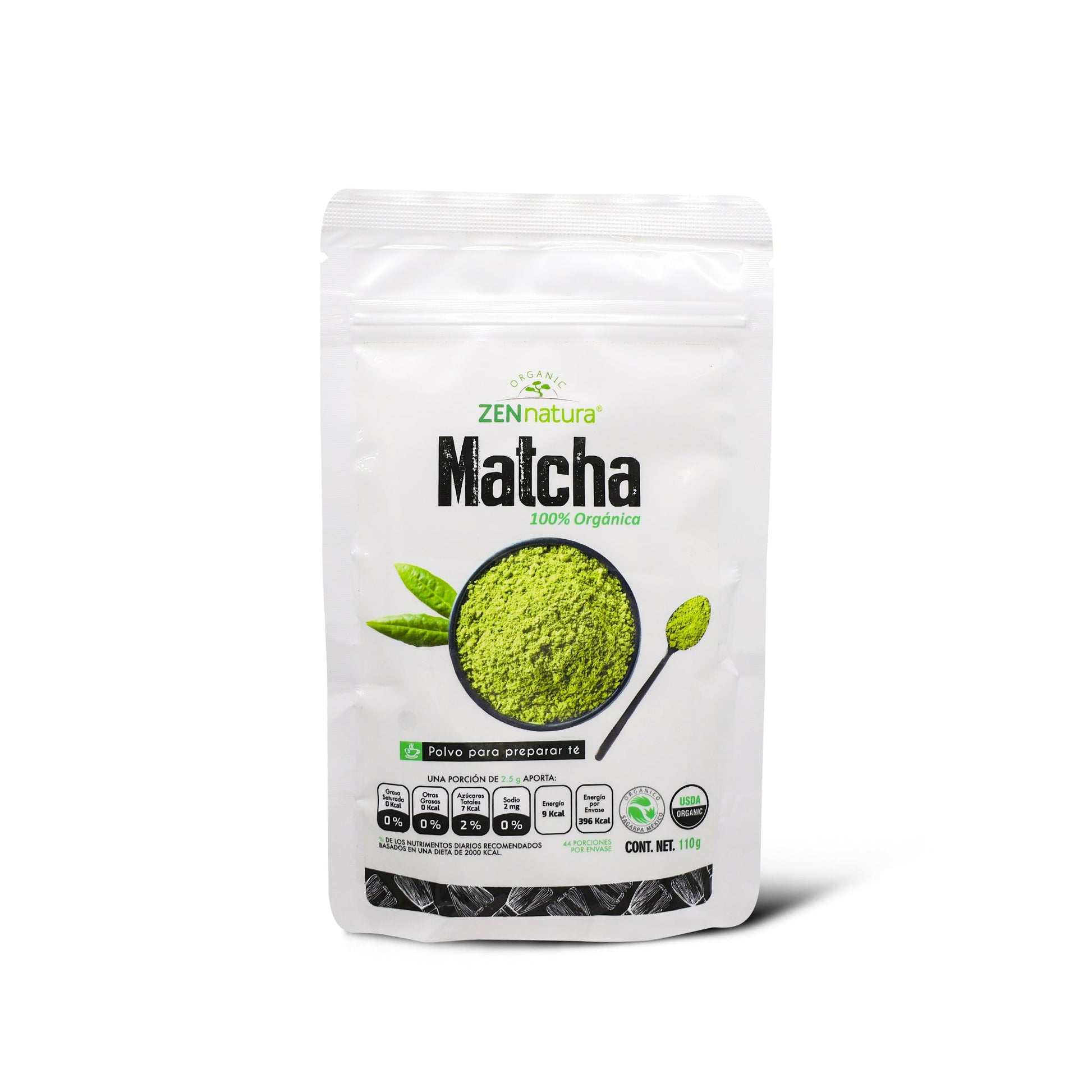 MATCHA ORGÁNICA EN POLVO | ZENNATURA 110G - ZenNaturaMX