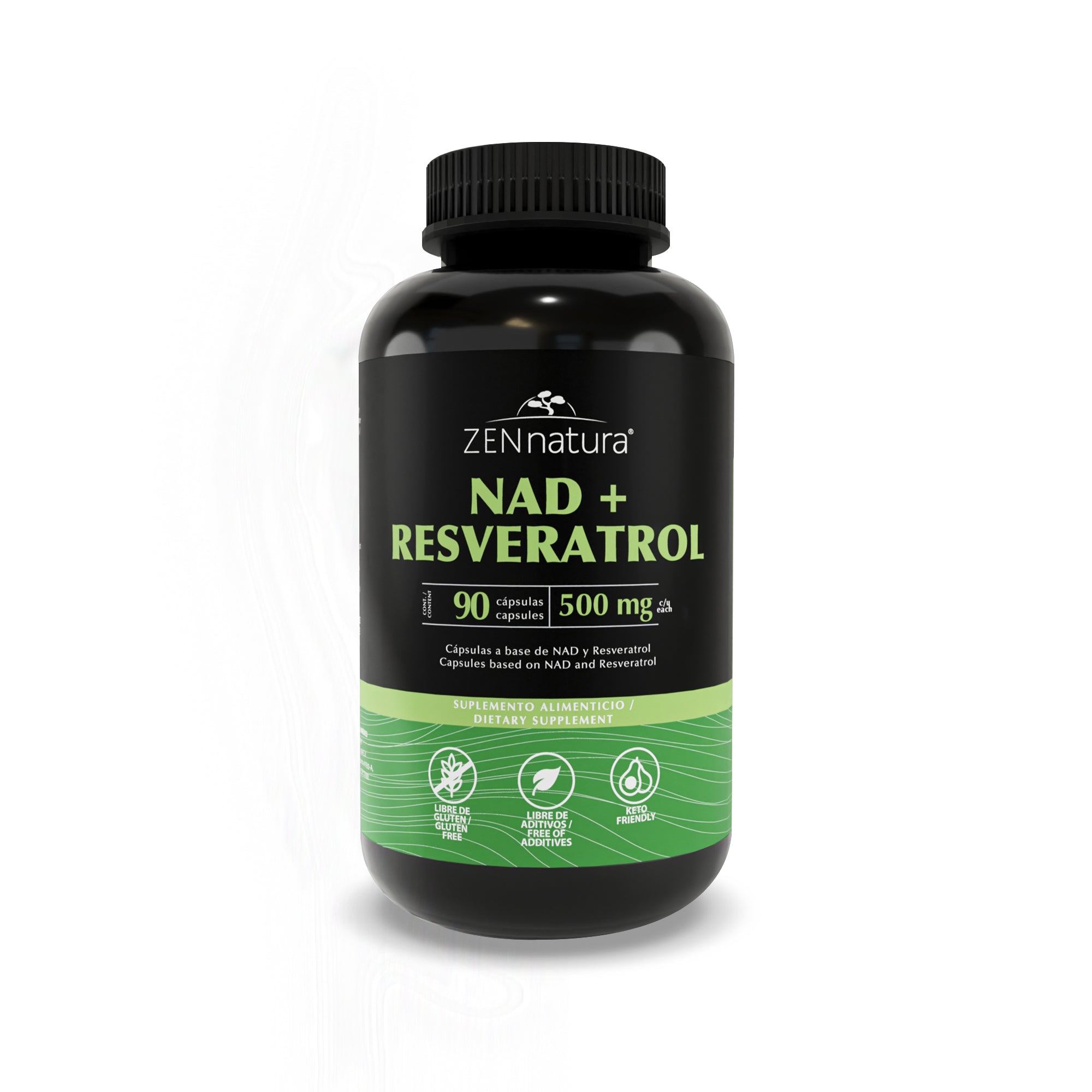 NAD + RESVERATROL | 500MG - ZenNaturaMX