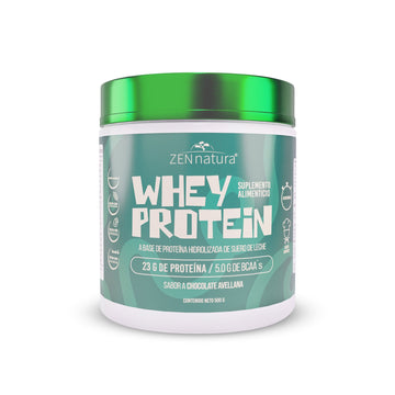 PROTEINA HIDROLIZADA | 500G WHEY PROTEIN CHOCOLATE - AVELLANA - ZenNaturaMX