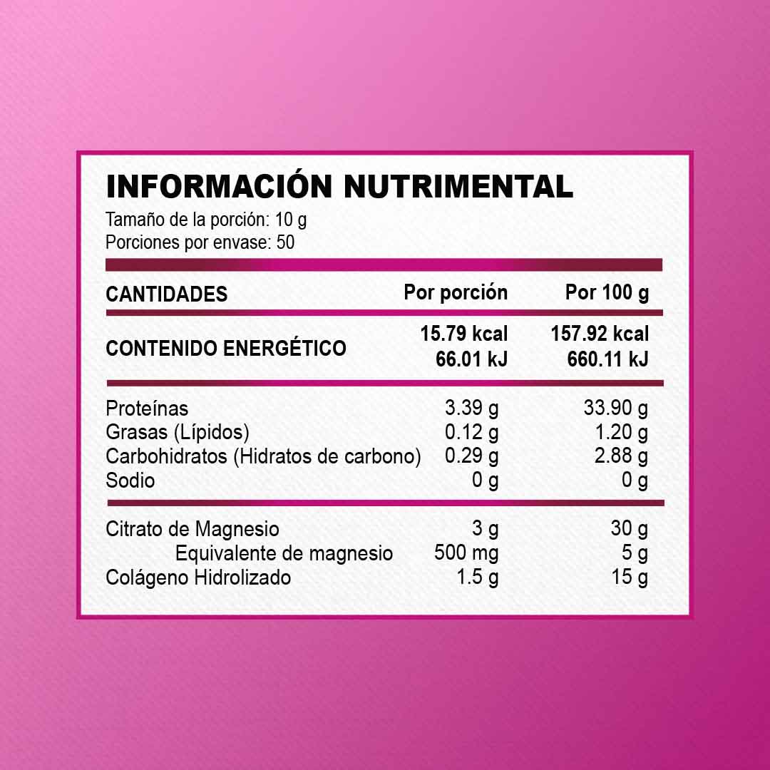 Citrato de Magnesio en Polvo 500 g | Sabor Limón