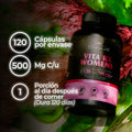 VITA RX WOMENS 500MG | VITAMINA E, COLAGENO, MACA AMARILLA, ARANDANO, ACIDO HIALURONICO - ZenNaturaMX