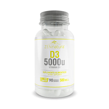 VITAMINA D 5000U | 500MG - ZenNaturaMX